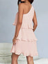 'Hesper' Layered Single Shoulder Mini Dress - Celes Fashion